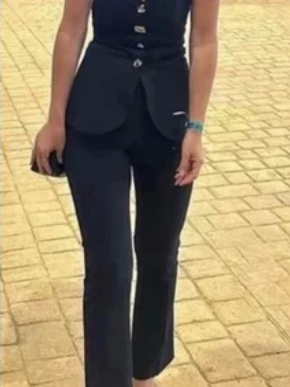 Zara Black Boot-Cut Dress Pants